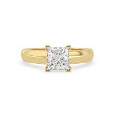OctaPearl 2 ct Princess Lab Grown Diamond Solitaire Engagement Ring