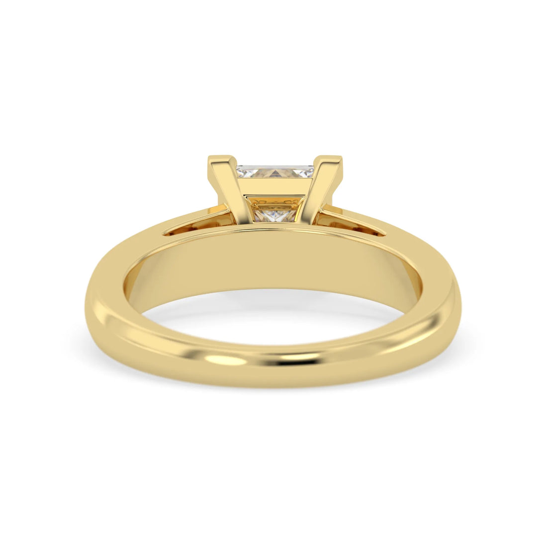 OctaPearl 2 ct Princess Lab Grown Diamond Solitaire Engagement Ring
