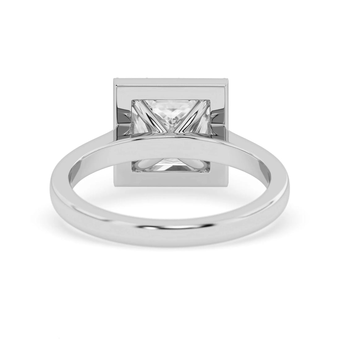 OctaPearl 2 ct Princess Lab Grown Diamond Halo Engagement Ring