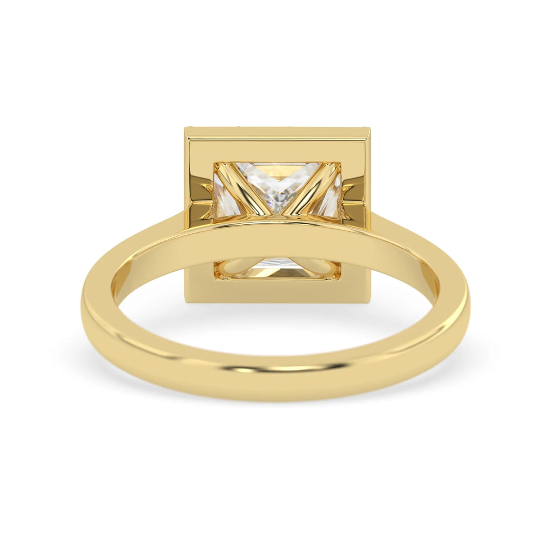 OctaPearl 2 ct Princess Lab Grown Diamond Halo Engagement Ring