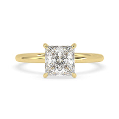 OctaPearl 1.5 ct Princess Lab Grown Diamond Hidden Halo Engagement Ring