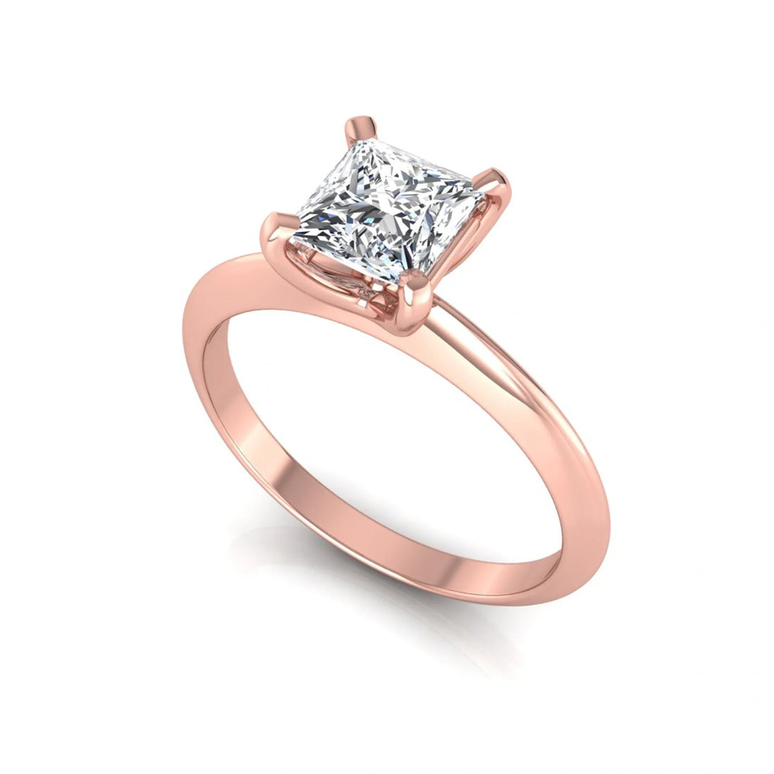 OctaPearl Princess Lab Grown Diamond Solitaire Engagement Ring