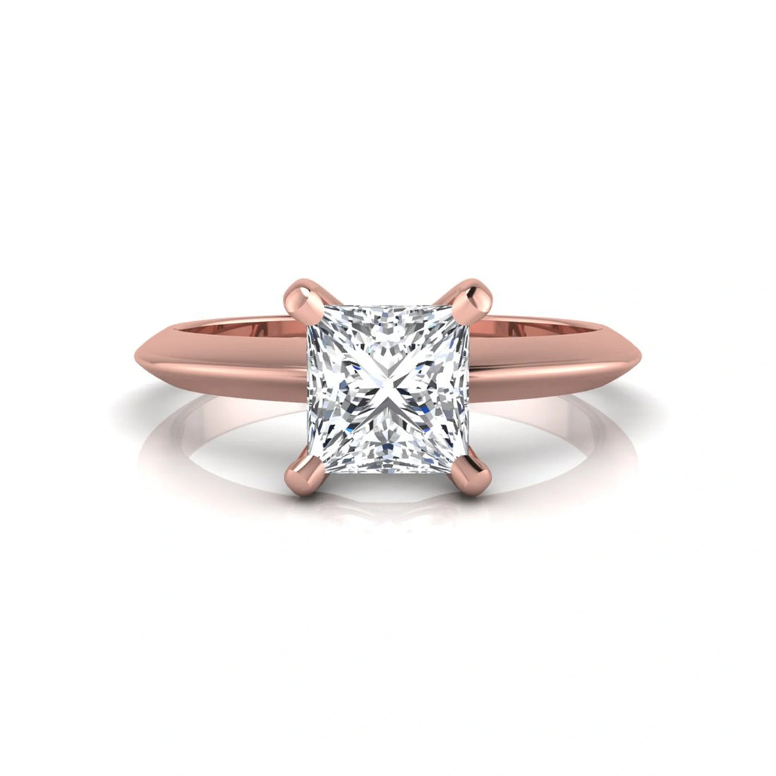 OctaPearl Princess Lab Grown Diamond Solitaire Engagement Ring