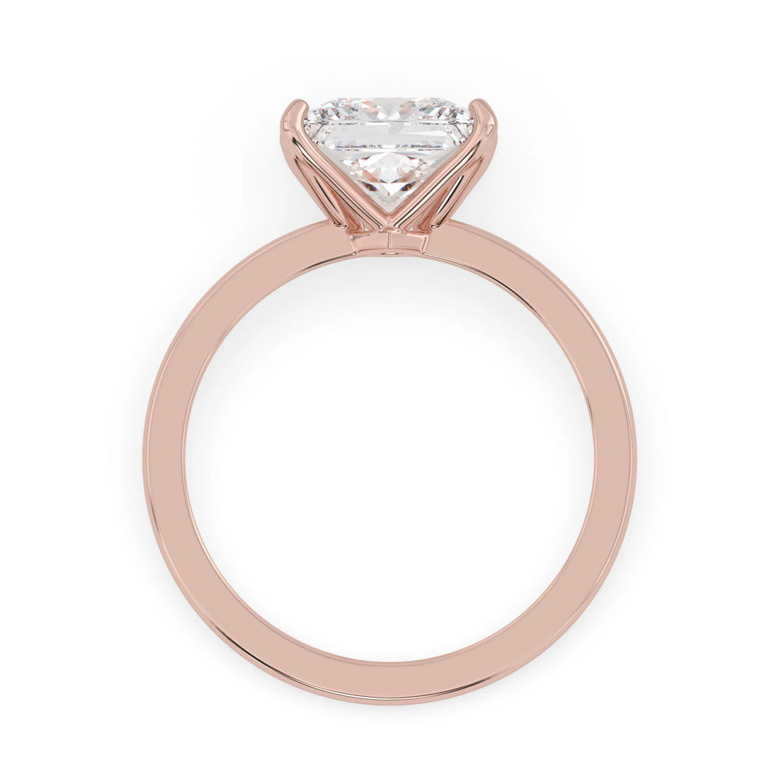 OctaPearl 3.5 ct Princess Cut Lab Grown Diamond Solitaire Engagement Ring