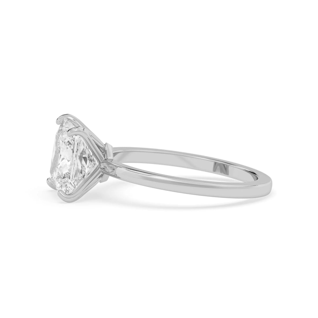 OctaPearl 3.5 ct Princess Cut Lab Grown Diamond Solitaire Engagement Ring