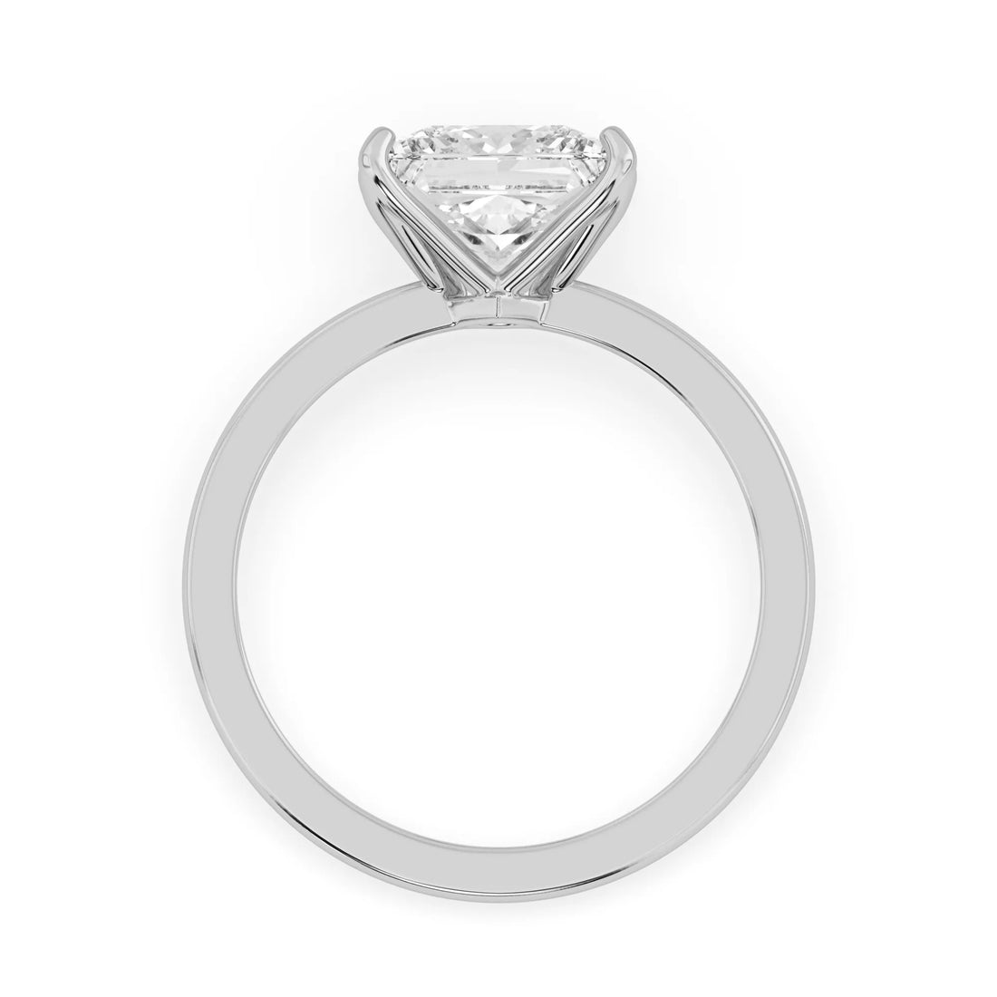 OctaPearl 3.5 ct Princess Cut Lab Grown Diamond Solitaire Engagement Ring