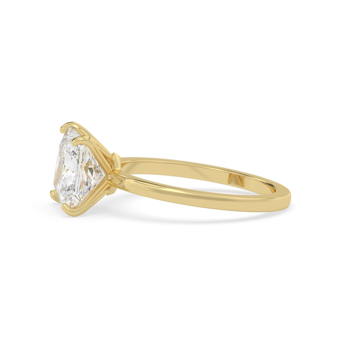 OctaPearl 3.5 ct Princess Cut Lab Grown Diamond Solitaire Engagement Ring
