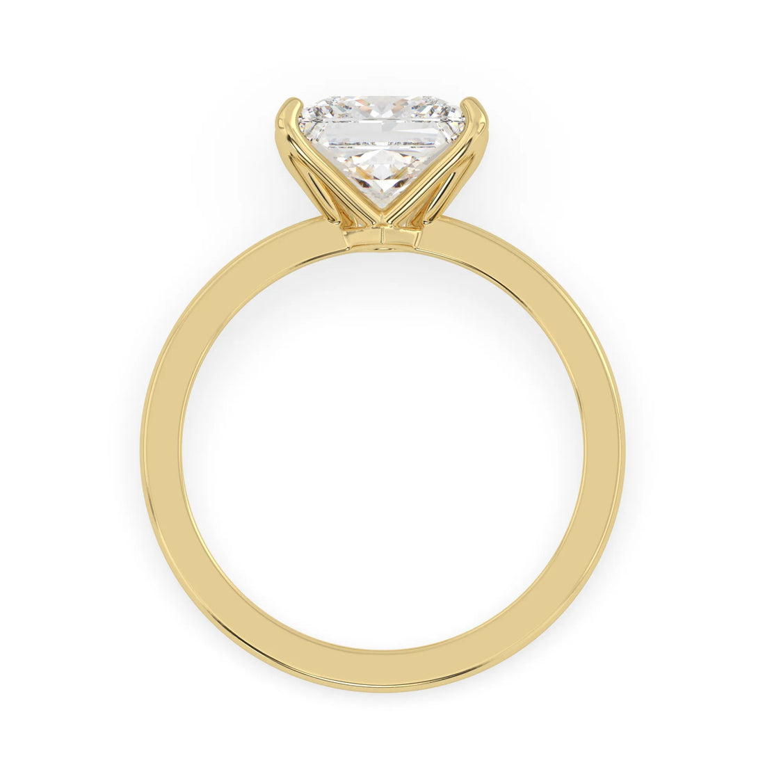 OctaPearl 3.5 ct Princess Cut Lab Grown Diamond Solitaire Engagement Ring