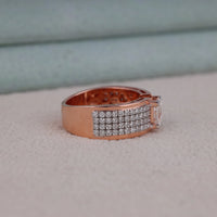 2.00 CT Princess Moissanite Pave Men's Engagement Ring | OctaPearl