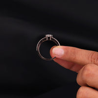 2.00 CT Princess Moissanite Pave Men's Engagement Ring | OctaPearl