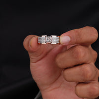2.00 CT Princess Moissanite Pave Men's Engagement Ring | OctaPearl
