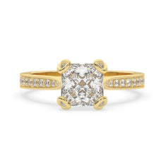 OctaPearl 2.5 ct Princess Lab Grown Diamond Pavé Engagement Ring