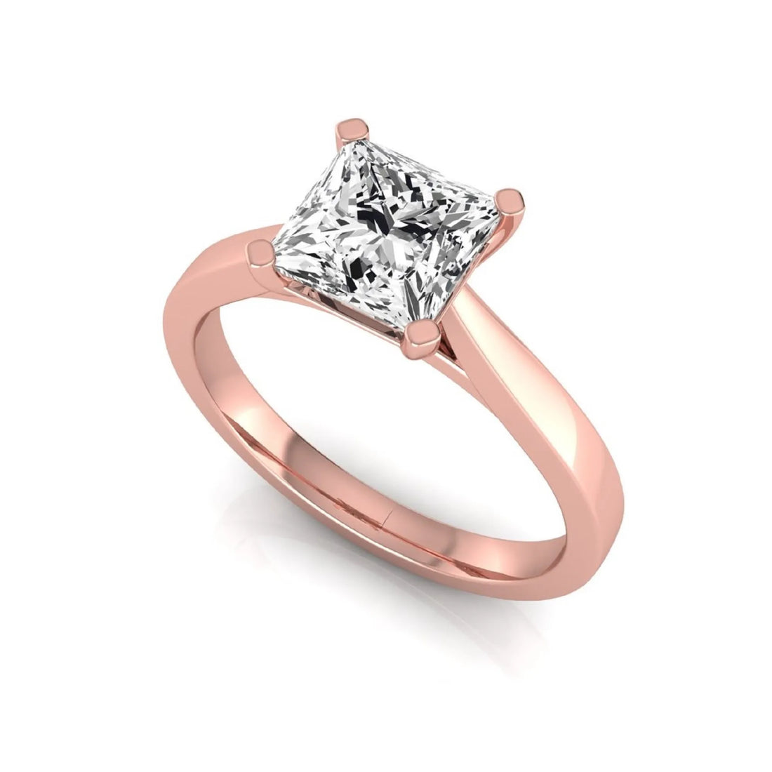 OctaPearl 1 ct Princess Solitaire Lab Grown Diamond Engagement Ring