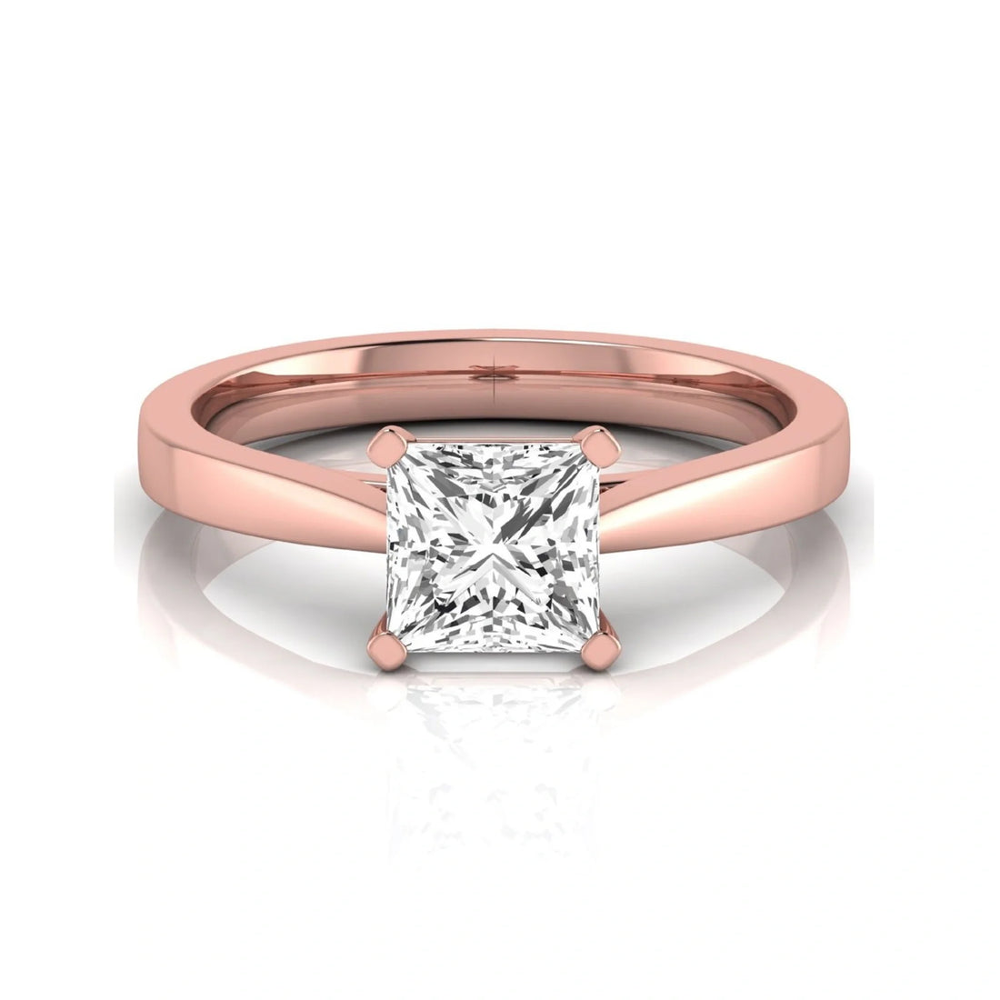 OctaPearl 1 ct Princess Solitaire Lab Grown Diamond Engagement Ring