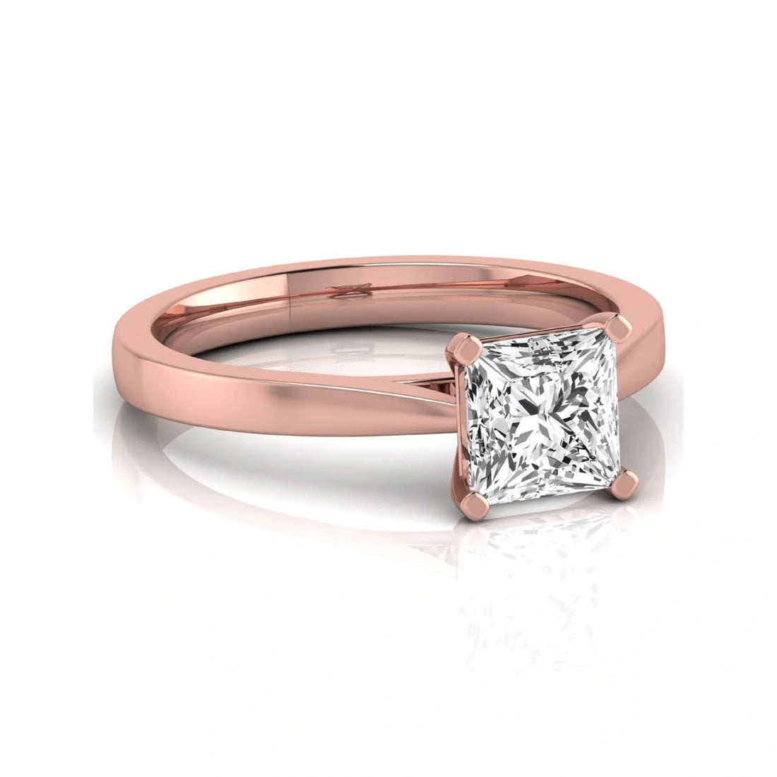OctaPearl 1 ct Princess Solitaire Lab Grown Diamond Engagement Ring