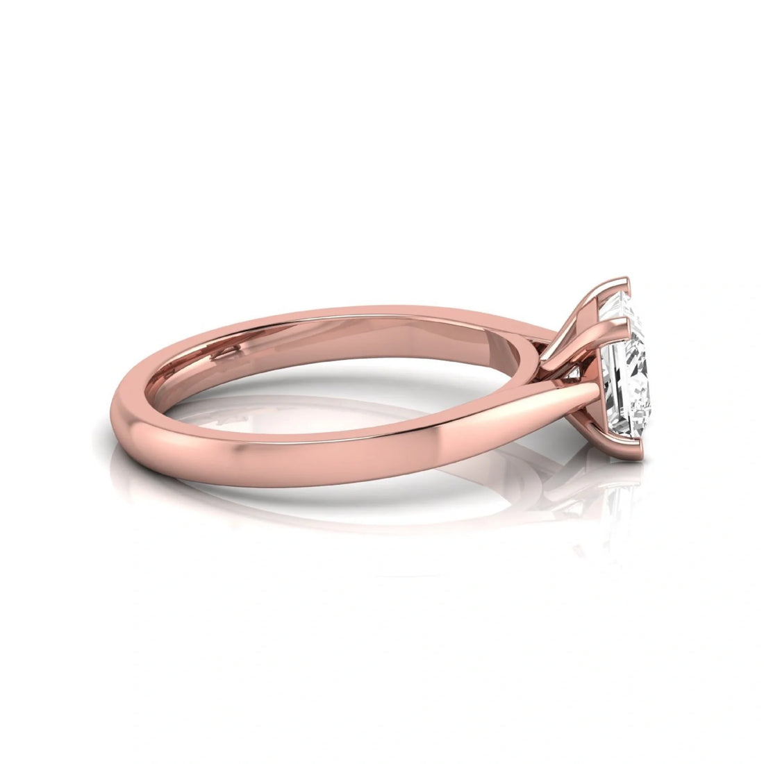 OctaPearl 1 ct Princess Solitaire Lab Grown Diamond Engagement Ring