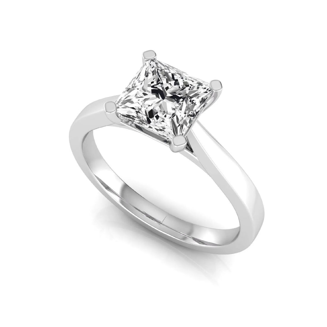 OctaPearl 1 ct Princess Solitaire Lab Grown Diamond Engagement Ring
