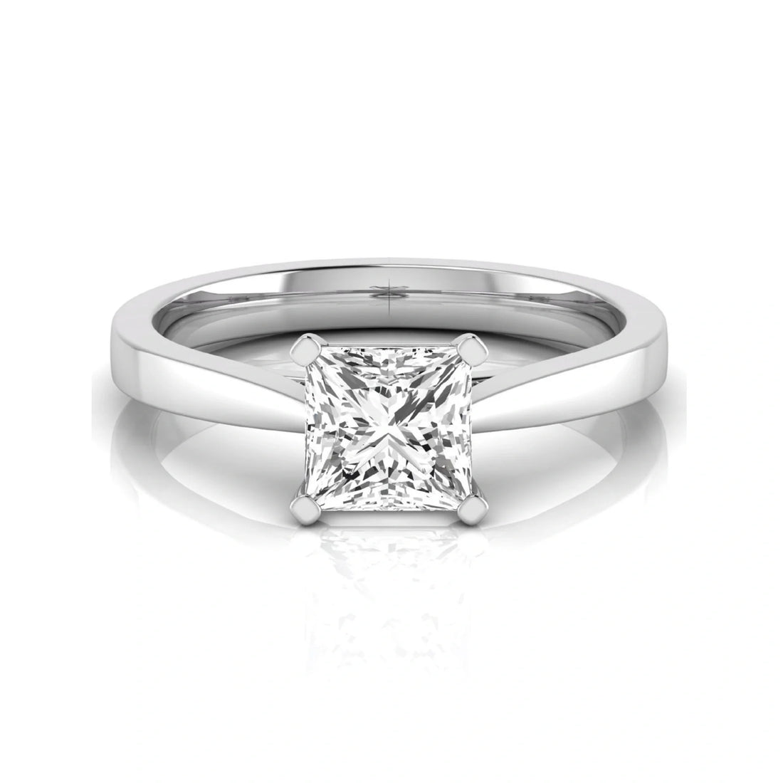 OctaPearl 1 ct Princess Solitaire Lab Grown Diamond Engagement Ring