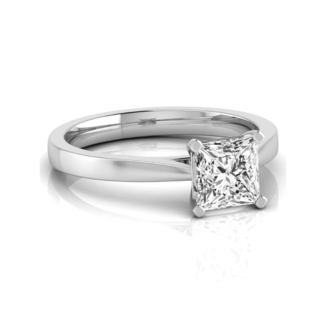 OctaPearl 1 ct Princess Solitaire Lab Grown Diamond Engagement Ring