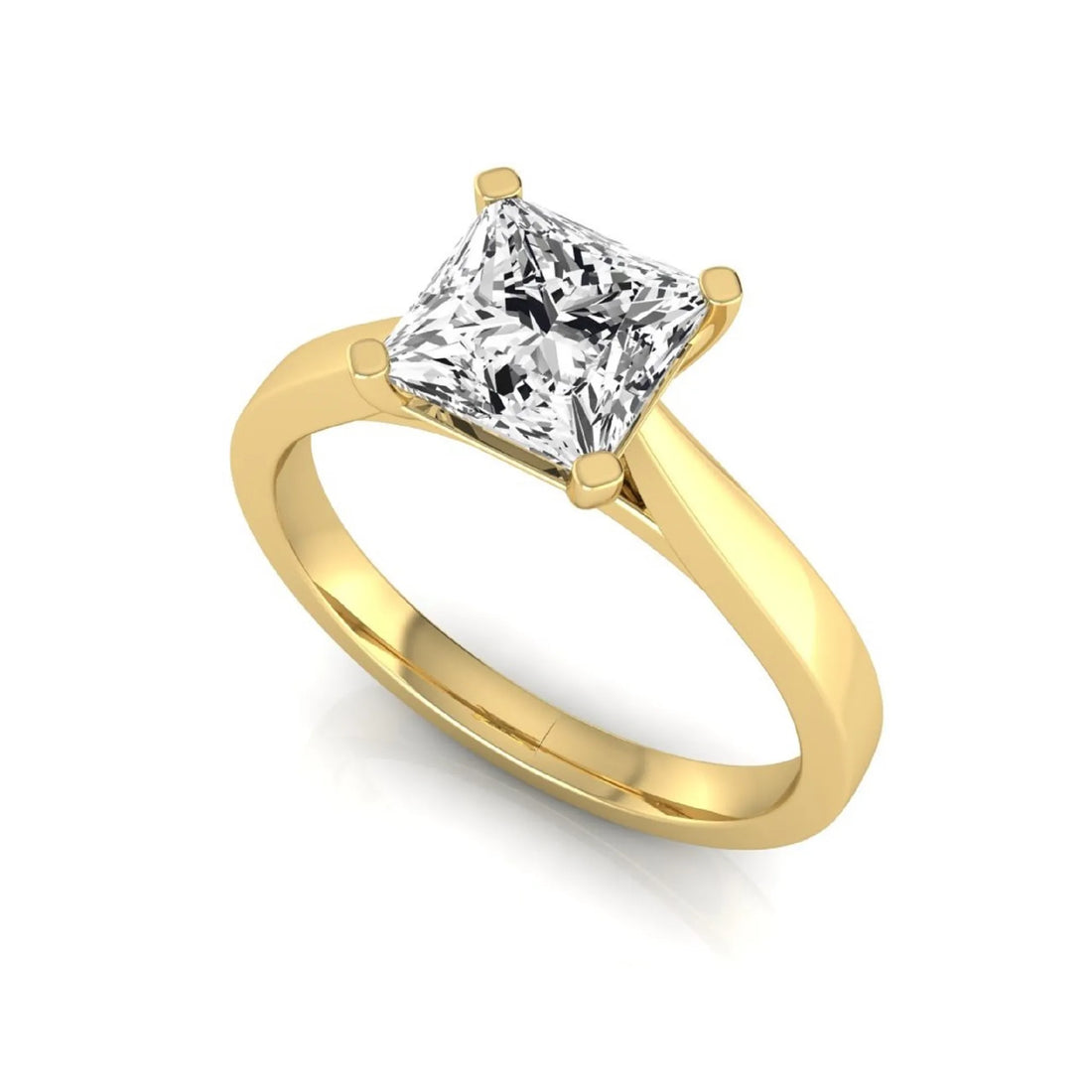 OctaPearl 1 ct Princess Solitaire Lab Grown Diamond Engagement Ring