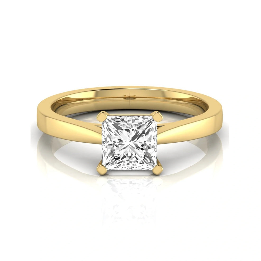 OctaPearl 1 ct Princess Solitaire Lab Grown Diamond Engagement Ring