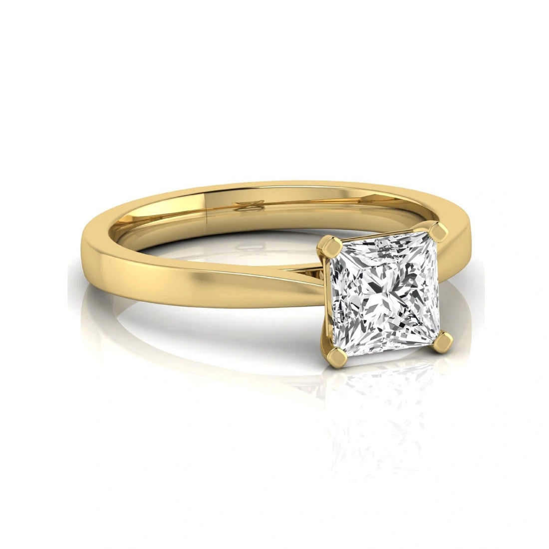 OctaPearl 1 ct Princess Solitaire Lab Grown Diamond Engagement Ring
