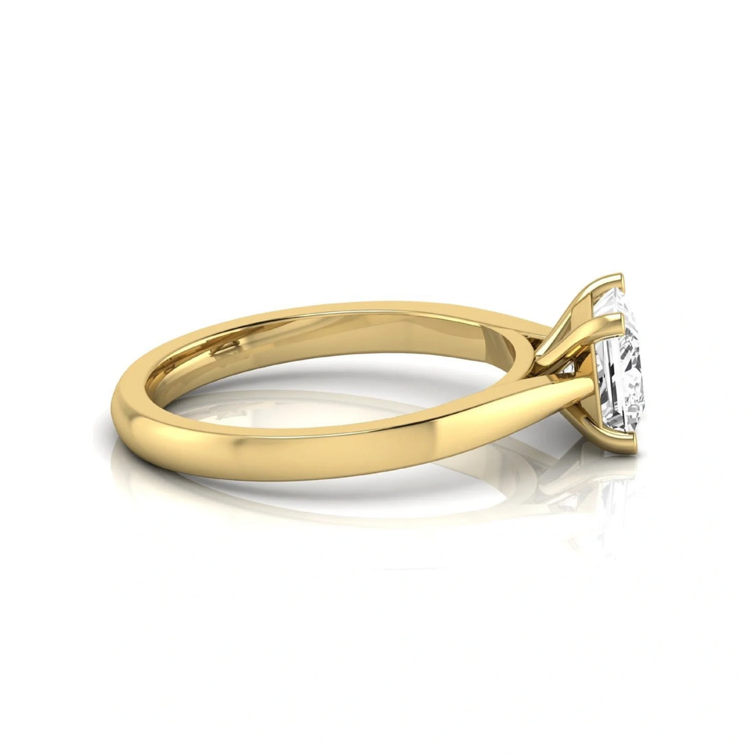 OctaPearl 1 ct Princess Solitaire Lab Grown Diamond Engagement Ring