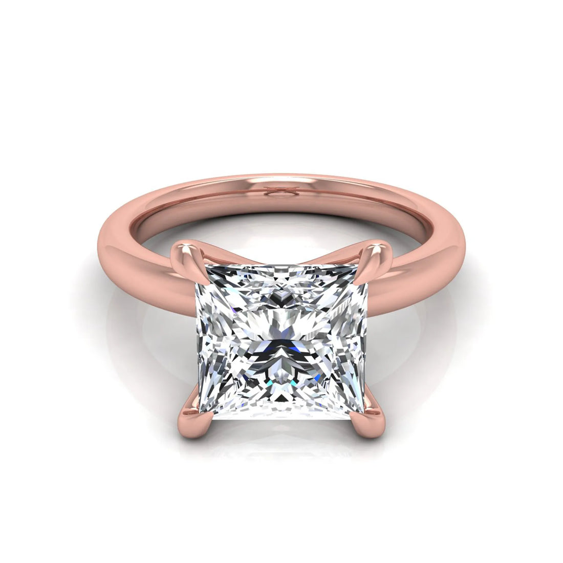 OctaPearl 2 ct Princess Solitaire Lab Grown Diamond Engagement Ring