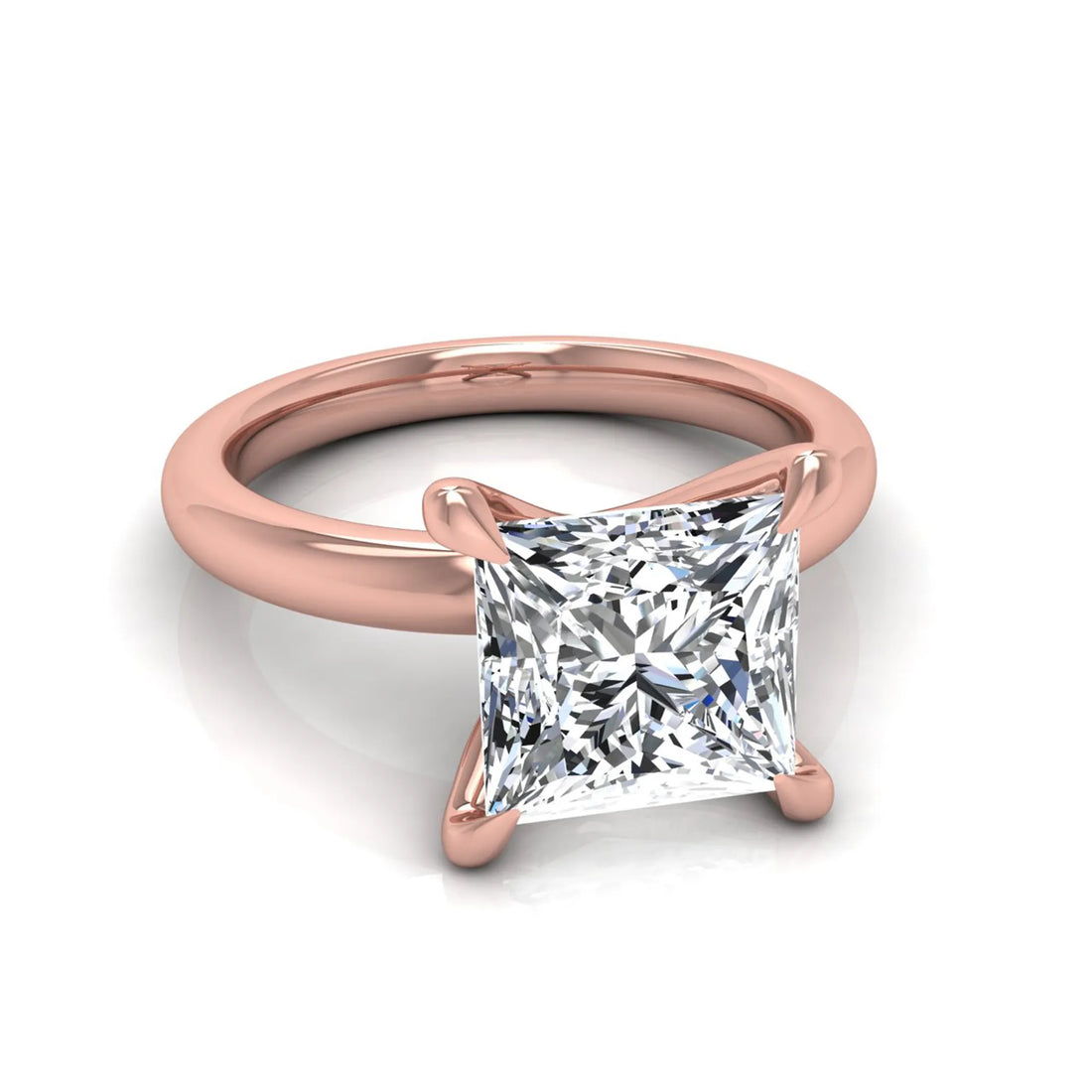 OctaPearl 2 ct Princess Solitaire Lab Grown Diamond Engagement Ring
