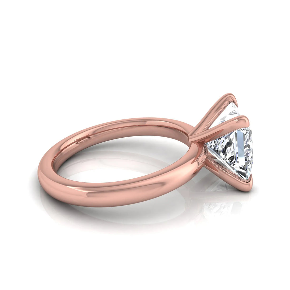 OctaPearl 2 ct Princess Solitaire Lab Grown Diamond Engagement Ring