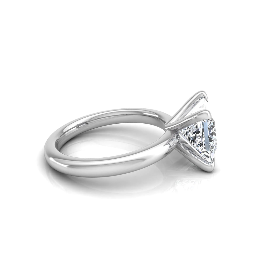 OctaPearl 2 ct Princess Solitaire Lab Grown Diamond Engagement Ring