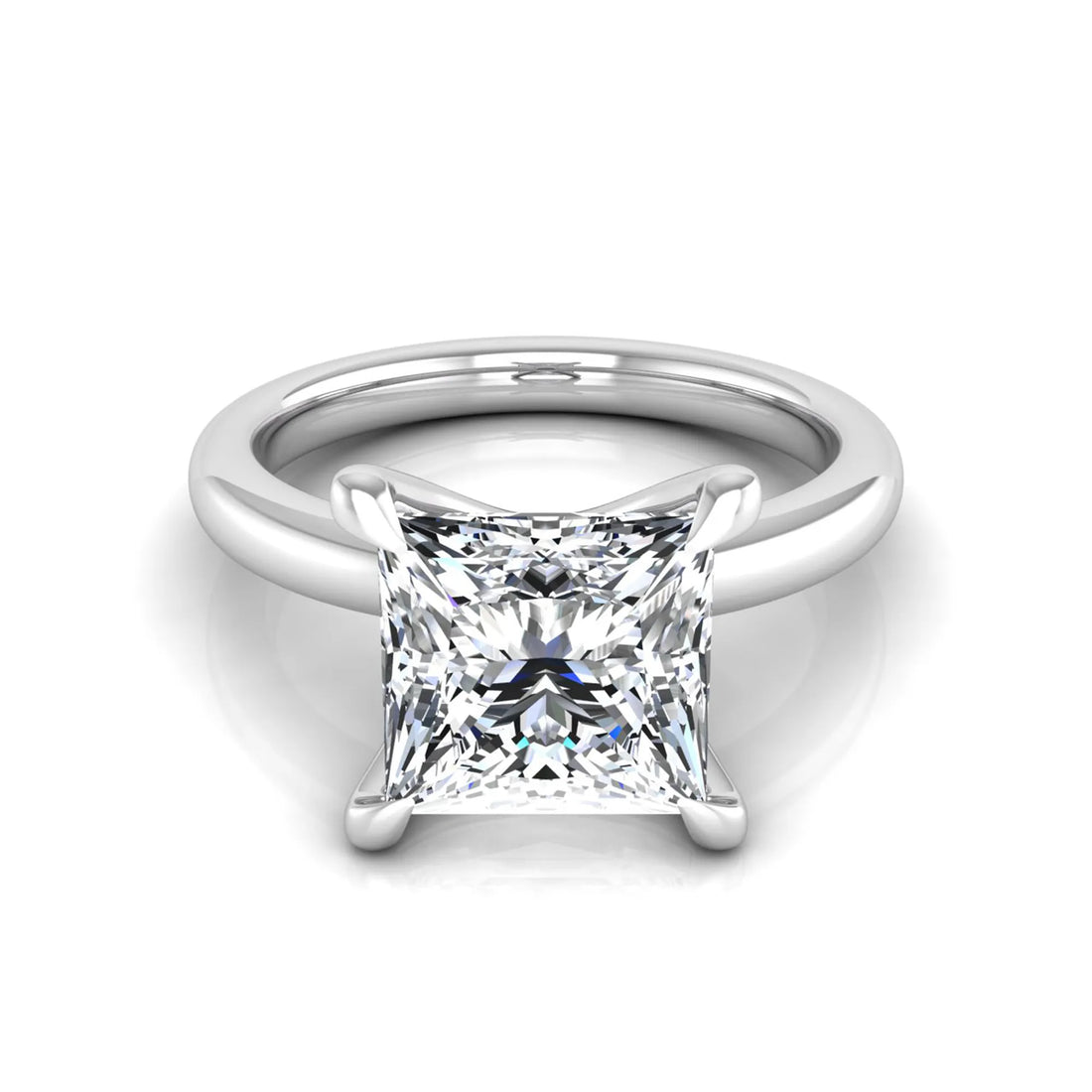 OctaPearl 2 ct Princess Solitaire Lab Grown Diamond Engagement Ring