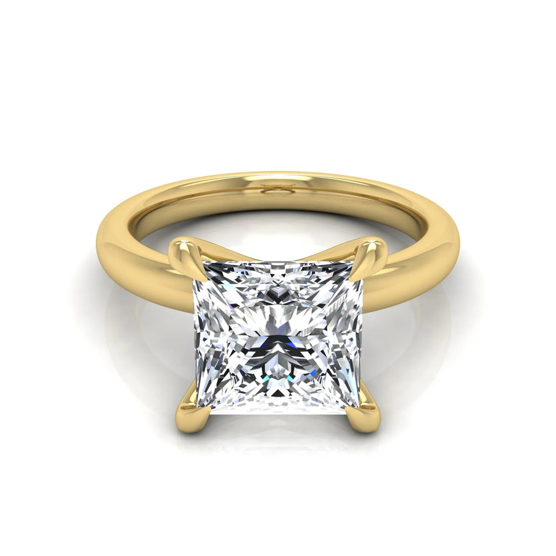 OctaPearl 2 ct Princess Solitaire Lab Grown Diamond Engagement Ring