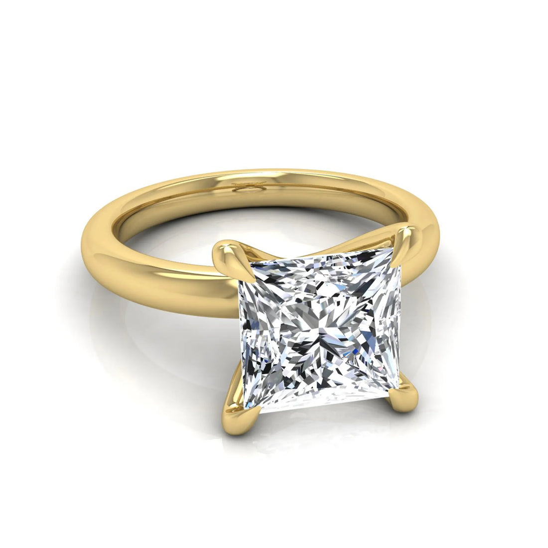 OctaPearl 2 ct Princess Solitaire Lab Grown Diamond Engagement Ring