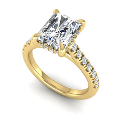 OctaPearl 2.5 ct Radiant Cut Hidden Halo Lab Grown Diamond Engagement Ring - alternate view
