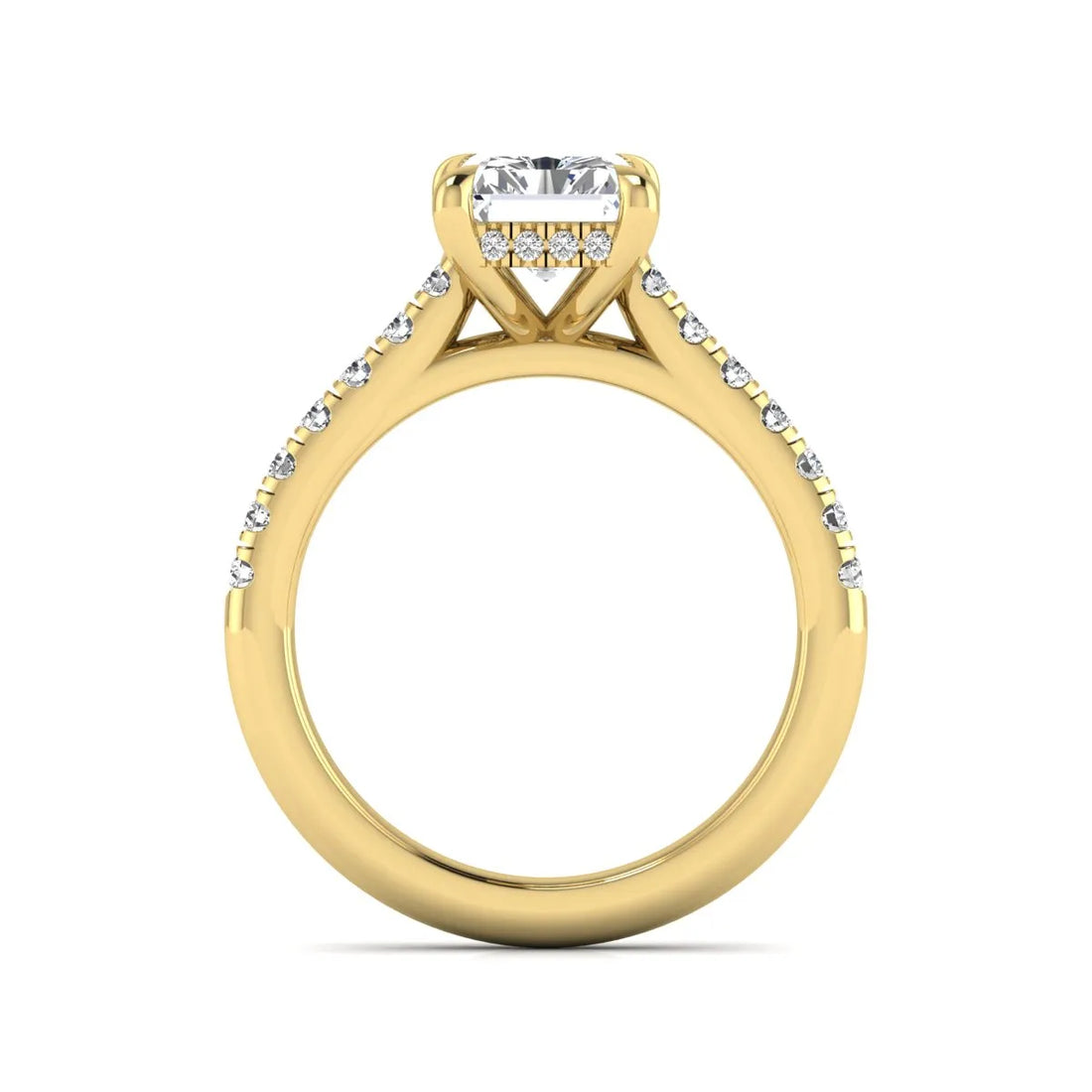OctaPearl 2.5 ct Radiant Cut Hidden Halo Lab Grown Diamond Engagement Ring