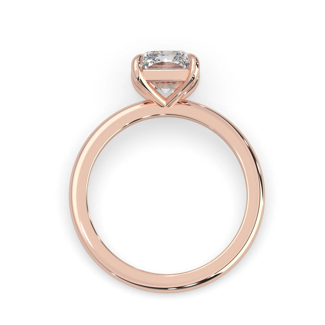 OctaPearl Radiant Cut Solitaire Lab Grown Diamond Engagement Ring - Rose Gold