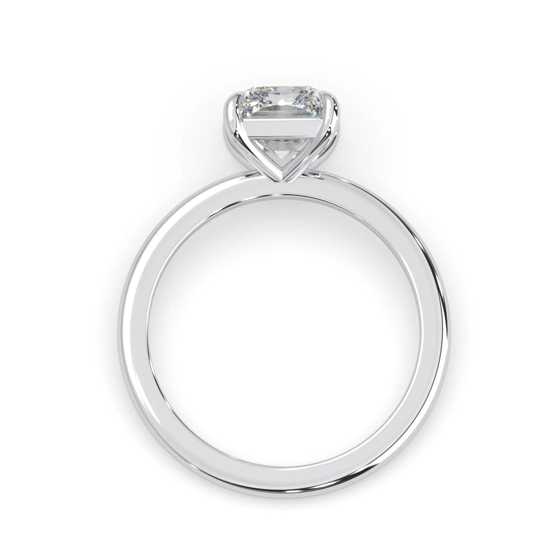 OctaPearl Radiant Cut Solitaire Lab Grown Diamond Engagement Ring - White Gold