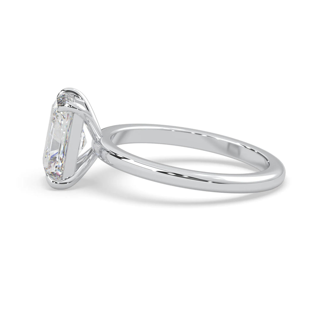 OctaPearl Radiant Cut Solitaire Lab Grown Diamond Engagement Ring - White Gold