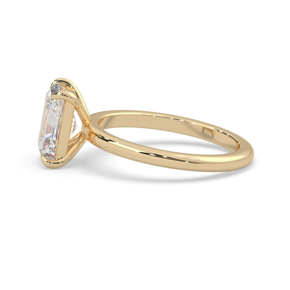 OctaPearl Radiant Cut Solitaire Lab Grown Diamond Engagement Ring - Yellow Gold