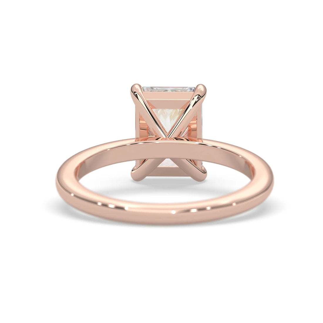 OctaPearl Radiant Cut Solitaire Lab Grown Diamond Engagement Ring - Rose Gold