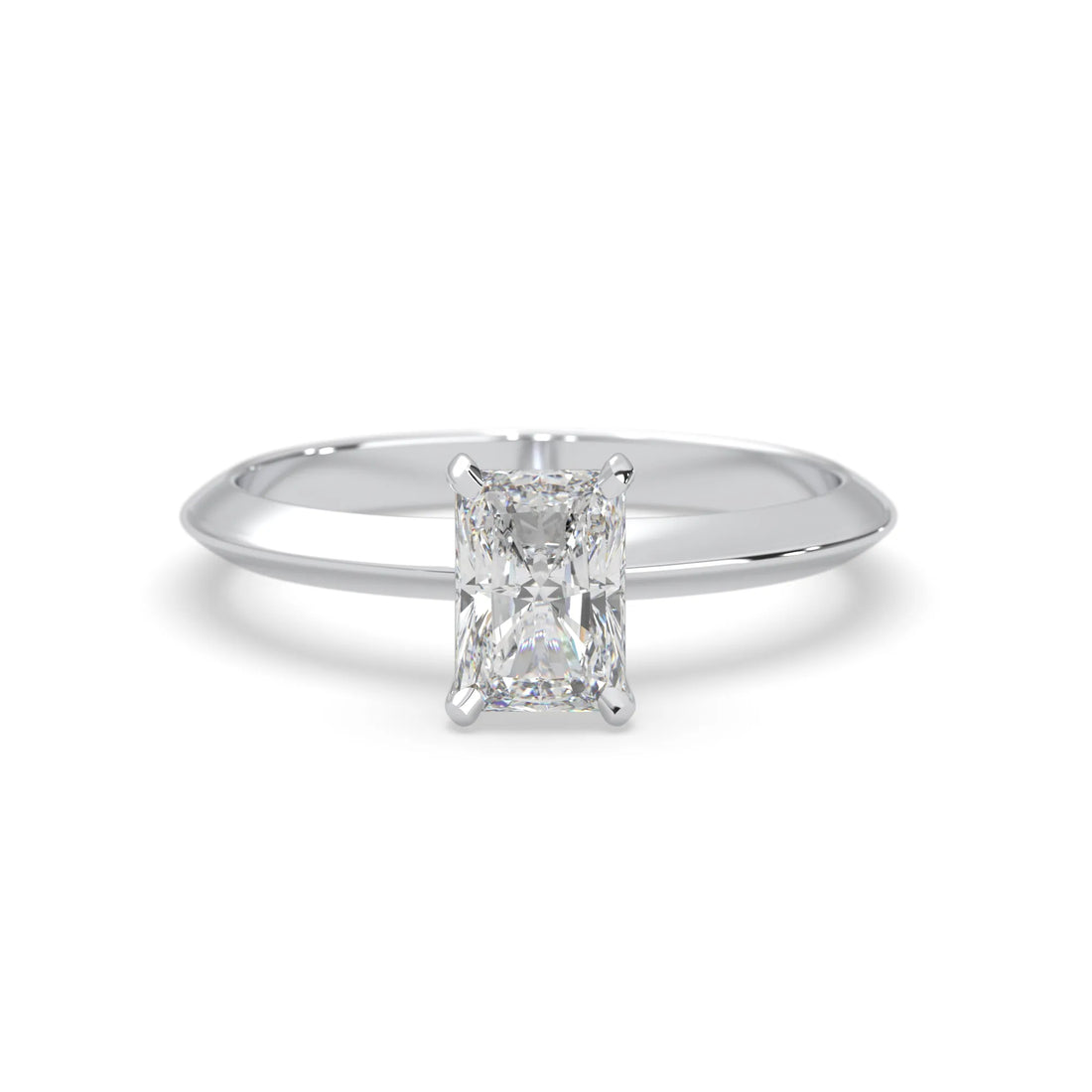 OctaPearl Radiant Cut Solitaire Engagement Ring