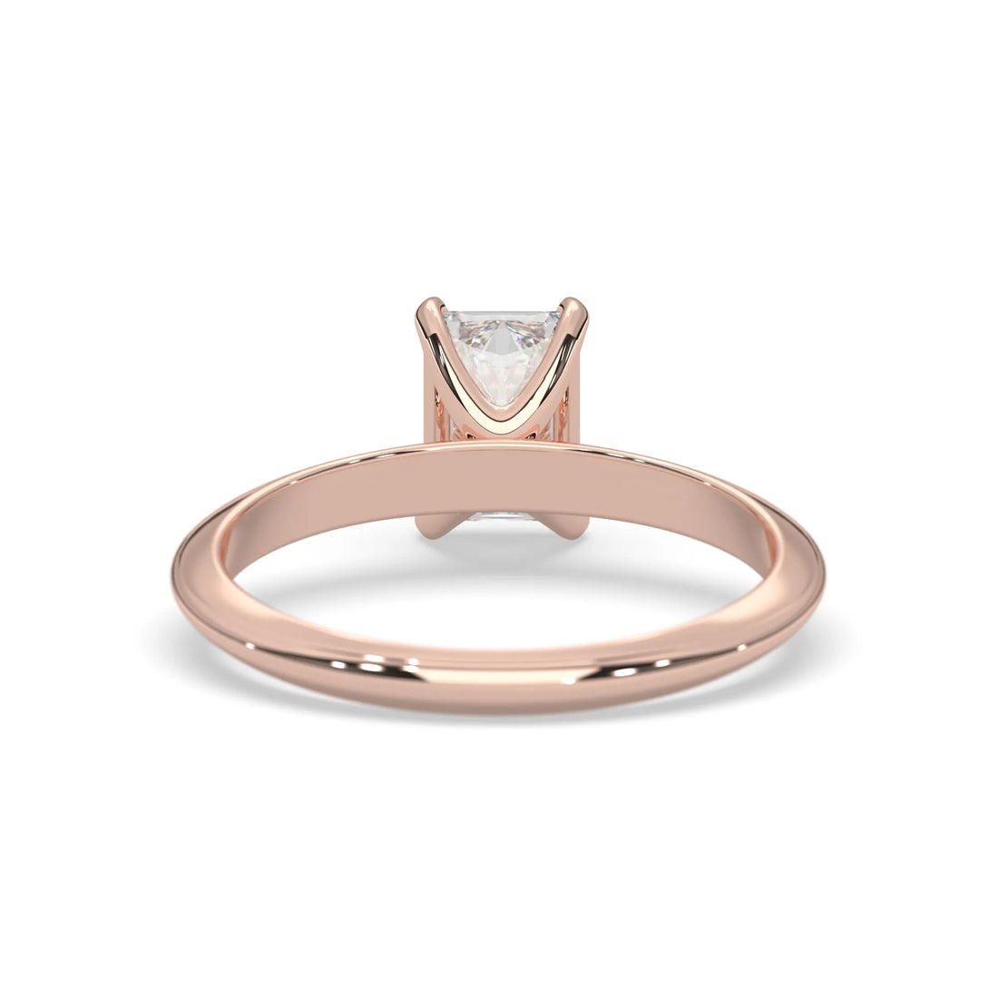 OctaPearl Radiant Cut Solitaire Engagement Ring