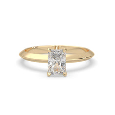 OctaPearl Radiant Cut Solitaire Engagement Ring