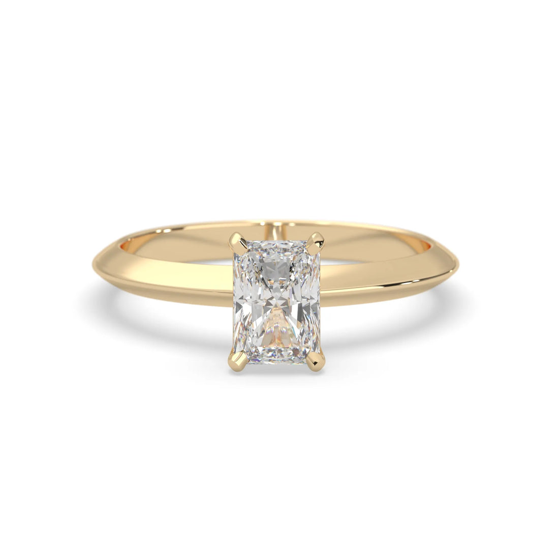 OctaPearl Radiant Cut Solitaire Engagement Ring
