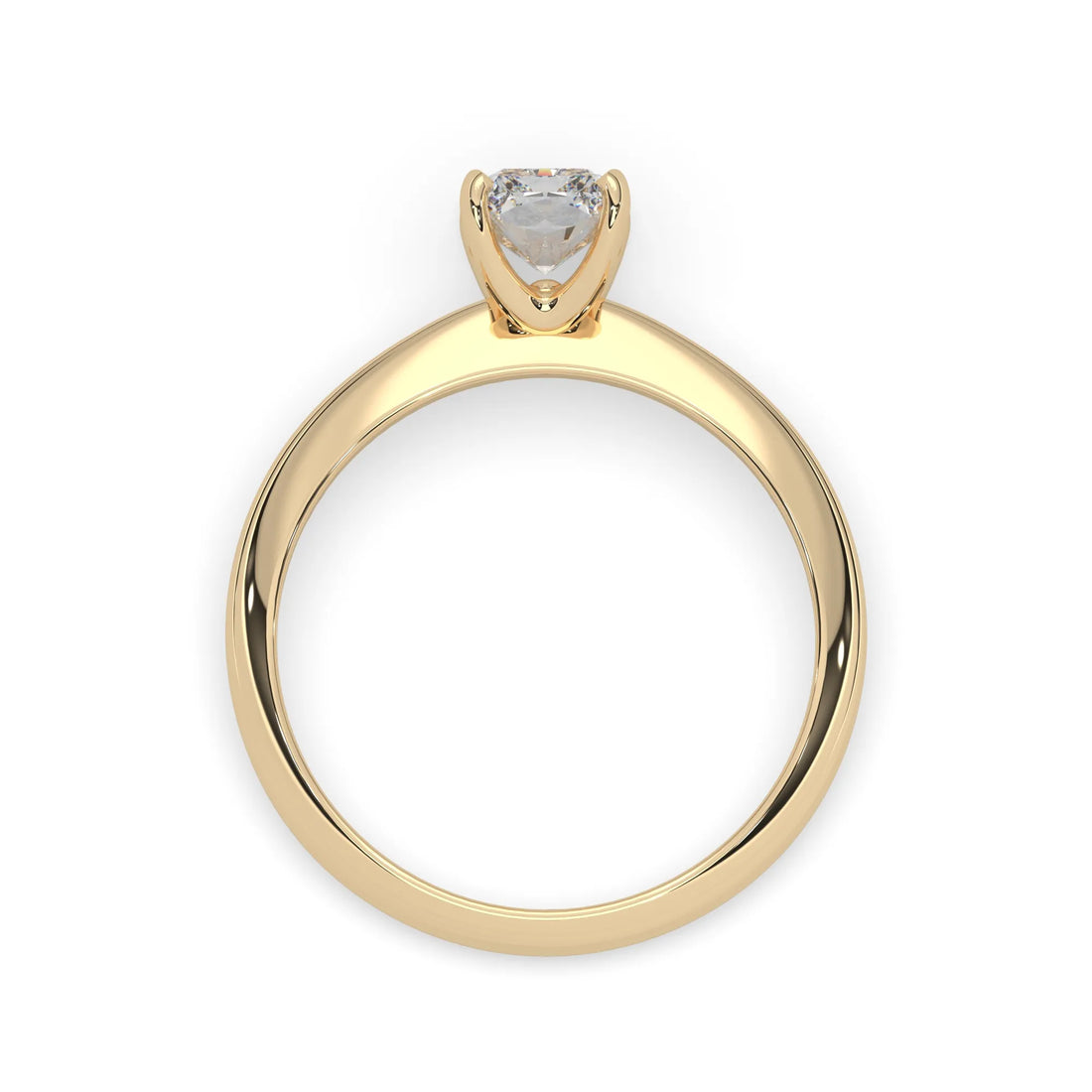 OctaPearl Radiant Cut Solitaire Engagement Ring
