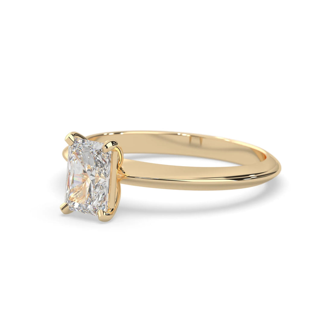 OctaPearl Radiant Cut Solitaire Engagement Ring