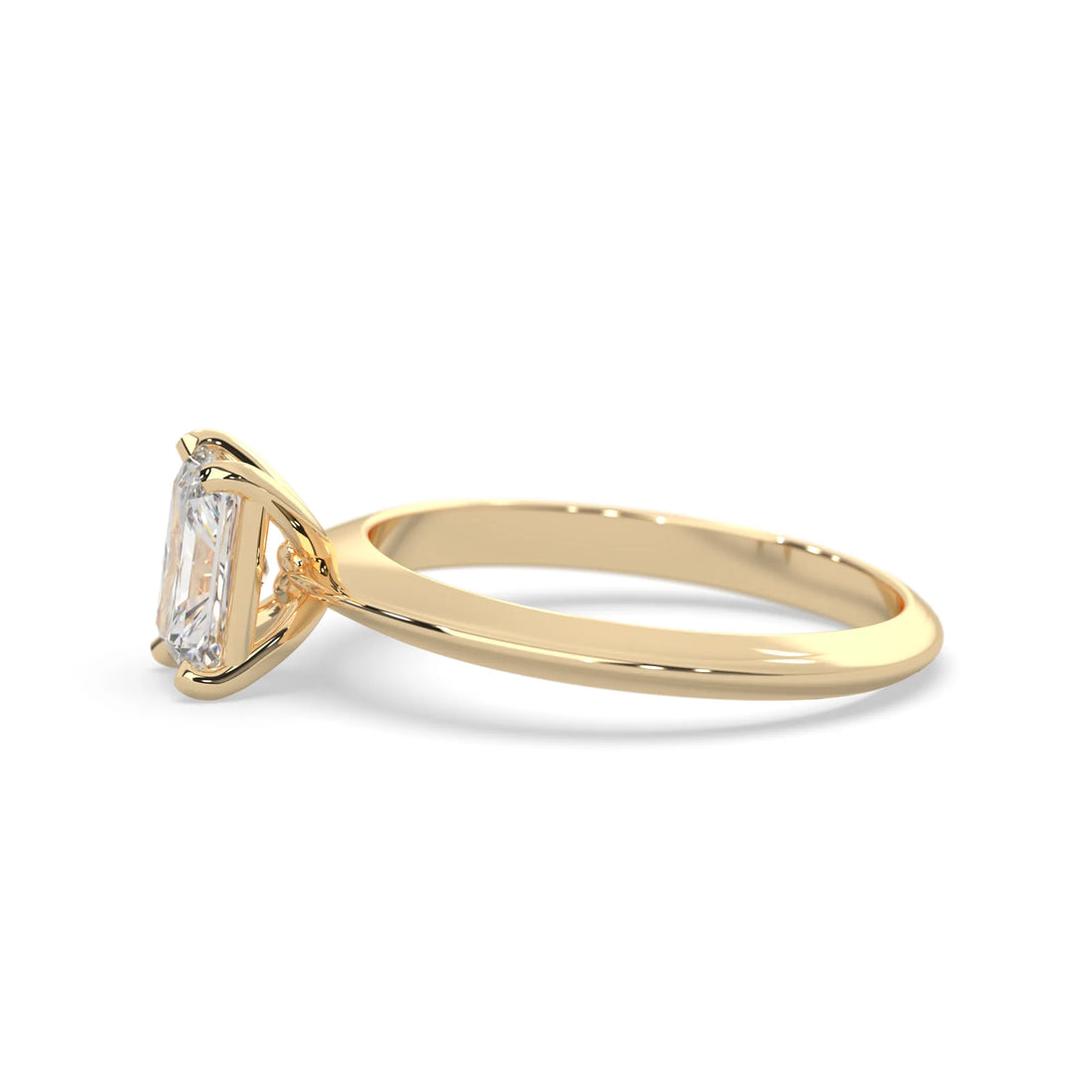 OctaPearl Radiant Cut Solitaire Engagement Ring