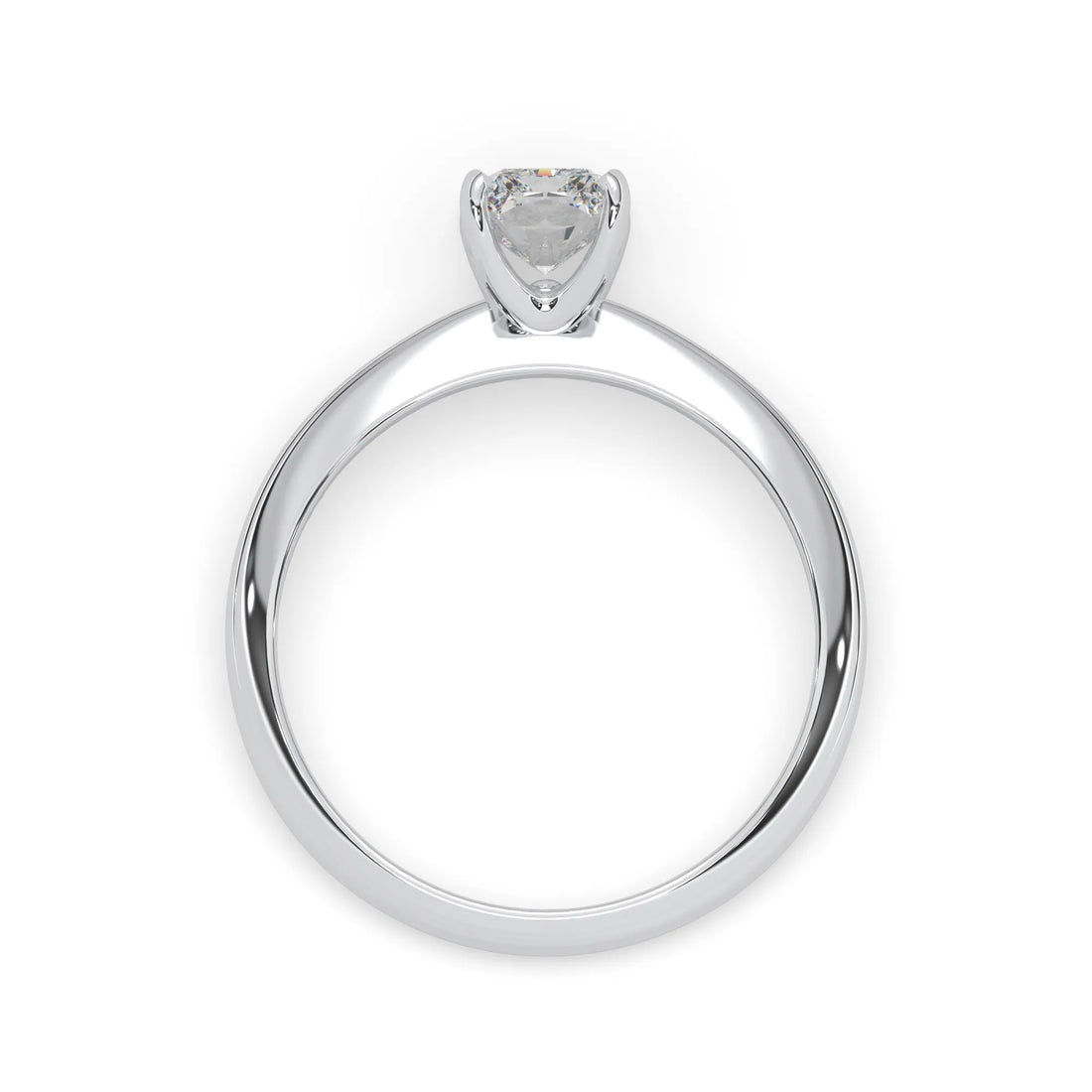 OctaPearl Radiant Cut Solitaire Engagement Ring