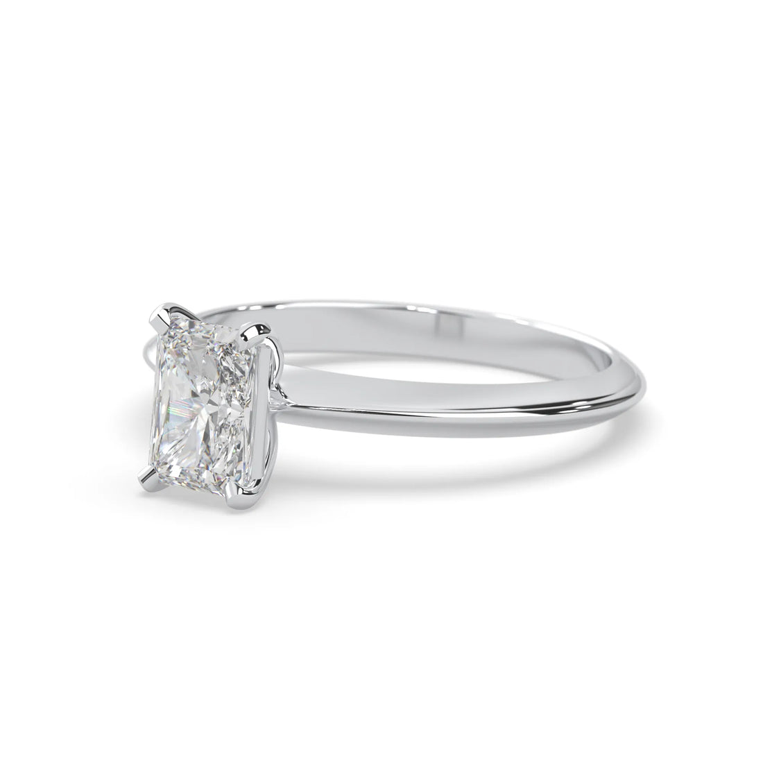 OctaPearl Radiant Cut Solitaire Engagement Ring
